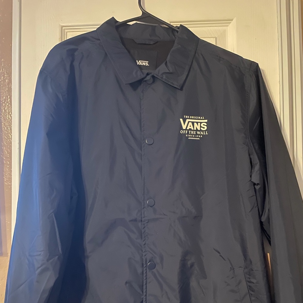 Navy blue vans windbreaker